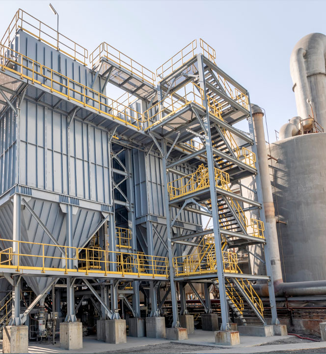 Industrial bag filter dust collector