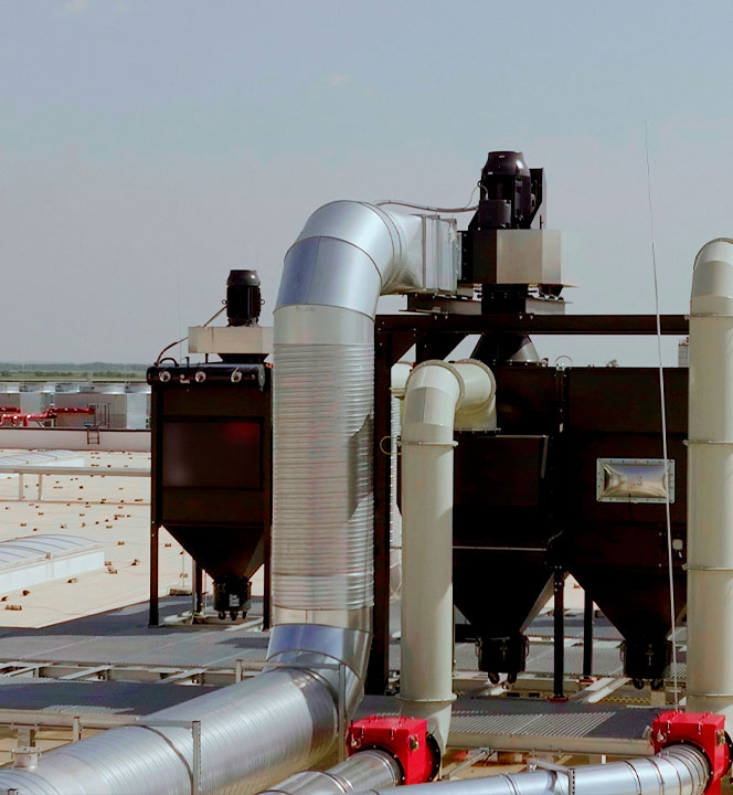 Industrial dust collection system in Rainy River